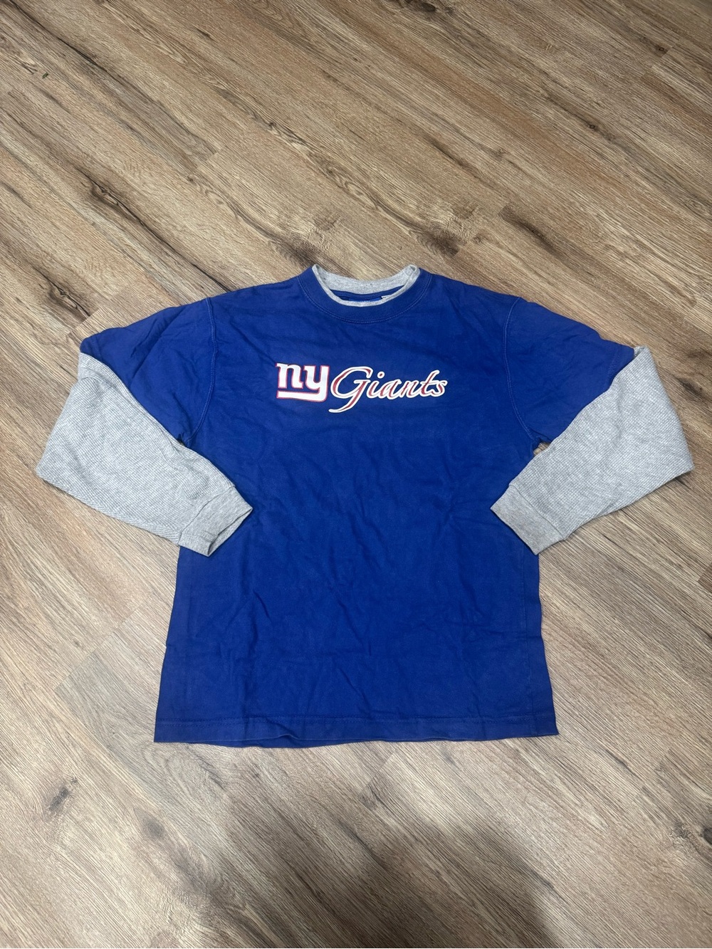 Vintage Reebok NY Giants Blue Long Sleeve Layered-Look Tee